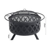 Outdoor Camping BBQ Grill Fire Pit Log Charcoal Burner Barbecue Bonfire Bowl