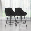 2X Bar Stools Kitchen Velvet Padded Bar Chair w/Metal Legs Dinning Room