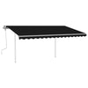 Manual Retractable Awning with Posts 4x3 m Anthracite A8E0