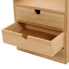 Bamboo Wood 3 Drawer Desktop Organizer Home Office Makeup Stationery Storage