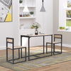 Compact 2 Seater Rustic Breakfast Dining Table and Chairs Kitchen Space Saving