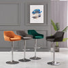 2/4 x Breakfast Bar Stools Bar Chairs Velvet Swivel Chrome Base Gas Lift Kitchen