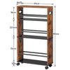 Storage Trolley Kitchen Cart Slide Out Kitchen Trolley Rolling Utility Cart