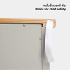 TV Unit Cabinet Stand Grey Modern w/ Media Storage Cupboard & Shelves | VonHaus
