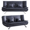 Leather 3 Seater Sofa Bed Recliner Double Sleeper Function Sofabed Couch Modern