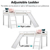 Kids Bunk Beds Pine Wood 3FT Single Bed Frame Cabin Mid Sleeper Slide & Ladder