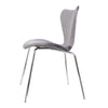 Dining Chairs Set of 2 Velvet Grey Padded Seat Chrome Legs Kitchen Home Office