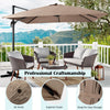 Patio Square Offset Umbrella Garden Cantilever Parasol Large Outdoor Sun Shade