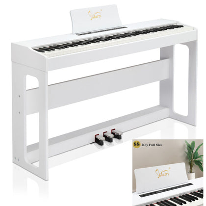 Glarry 88 Keys Full Weighted Digital Piano Keyboards Bluetooth with Wooden Stand