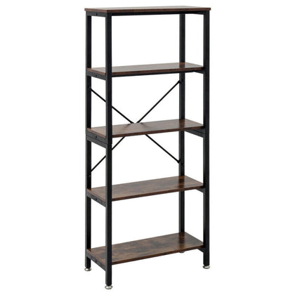 Industrial Style Bookcase Book Shelf Home Office Storage Display Shelving Unit