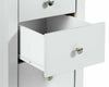 Osaka 3 Drawer Bedside Table - White