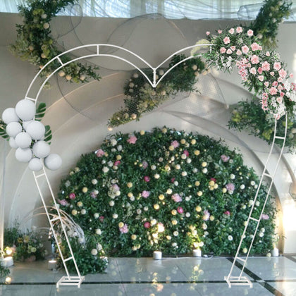 Romantic Wedding Arch Kit Iron Flower Vine Balloon Frame Stand Party Engagement