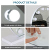 Hollywood Style Large Makeup Mirror Dimmable Vanity Light Mirror 12 LED Bulbs