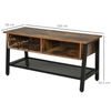 Small TV Stand Vintage Industrial Furniture Rustic Metal Cabinet Storage Unit