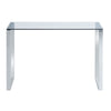 Slim Console Table Side Narrow Desk Kitchen Hallway Stand Rectangular Glass Unit