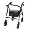 New Folding Rollator Disablity Aid Mobility Walker 4 Wheels with Seat Black