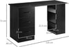 120cm Computer Desk Writing PC Table Workstation Laptop w/ 3 Shelf & Drawers