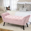 Velvet Tufted End Bed Bench Hallway Long Chaise Bedroom Side Window Seat Bench