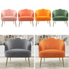 Nordic Scallop Back Armchair Vintage Petals Flower Seat Lotus Tub Accent Chair