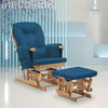 ONPNO Replacement Velvet Cushions 5PCS Set for Glider Rocking Chair and Stool