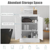 Bathroom Floor Cabinet Freestanding Wooden Storage Cupboard with Double Door