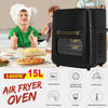 Air Fryer 15L Kitchen Oven 1400W Healthy OilFree Low Fat Frying Chips Roasted UK