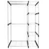 5-Tier Wardrobe Portable Clothes Storage Cupboard With Hanging Rail Shelving UK