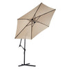 3M Garden Sun Parasol Umbrella Adjustable Cream Round Top Outdoor