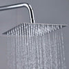 Square Chrome Overhead Rain Shower Kit Dual Rigid Riser Hand Held Twin Set New