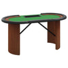 10-Player Poker Table with Chip Tray Green stable framework Easy to assemble