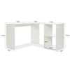 L Shaped Corner Desk Computer Workstation Gaming Study Office Living Room White