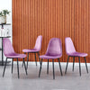 Set of 4 Velvet Dining Chairs Upholstered Seat Home Living Room Lounge Bedroom