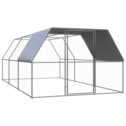 Outdoor Chicken Cage 3x6x2 m Galvanised Steel Q8E1