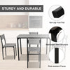 5 Pieces Dining Table and 4 Chairs Set Kitchen Home Bar Restaurant Metal Frame