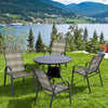 Set of 6 PE Wicker Stackable Chairs Garden Patio Armchairs Bistro Chair Seats