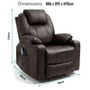 Power Lift Recliner Chair Electric 8 Point Heat Massage Chair Sofa Armchair Home