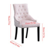 1/2/4/6 Dining Chairs Armchair High Back Linen/Velvet Upholstered Wood Legs Home