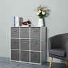 9 Cube Wooden Bookcase Shelving Unit Display Storage w/ 9 Foldable Canvas Basket