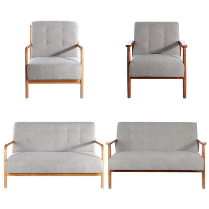 Retro Wooden Armchair Accent Chair 1/2 Seater Sofa Settee Couch Living Bed Room