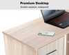 Large Computer Desk With Shelves & Drawers PC Writing Study Table Home Office