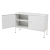 Metal Cabinet 2 Doors Storage Cupboard Console TV Stand File Box for Living Room