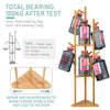 1.7M Garment Clothes Rail Coat Shoe Rack Stand Floor Standing Wooden Hanger Rack