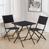 Three-Piece Rattan Garden Furniture 2 Seat Bistro Table Chair Outdoor Patio Set
