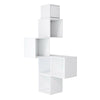 Wall Shelves 6 Cubes Floating Shelves Hanging Corner Shelving Unit Wooden White