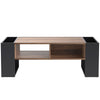 Wooden Coffee Table With Storage Drawer and Shelf Modern Living Room Furniture