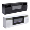 Modern 178cm TV Stand Unit Cabinet w/ Electric Fireplace & 12 Colour LED Light