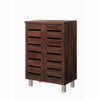 TAD | 4 Tier 2 Door Dirty Oak Shoe Storage Cabinet Cupboard Stand Rack Unit