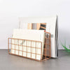 Convenient And Practical Gold Storage Letter Rack Tray Holder Desk Orgainser UK