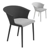 Set of 4 Modern Plastic Chairs Banquet Café Restaurant Bar Kitchen Dining Lawn
