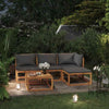 5 Piece Garden Set with Cushions Solid Wood Acacia (UK/IE/FI/NO M9L3